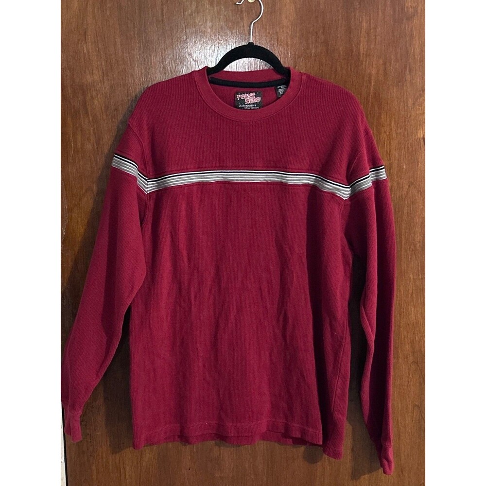 Point Zero Men's sz L Y2K Red Skater Long Sleeve
